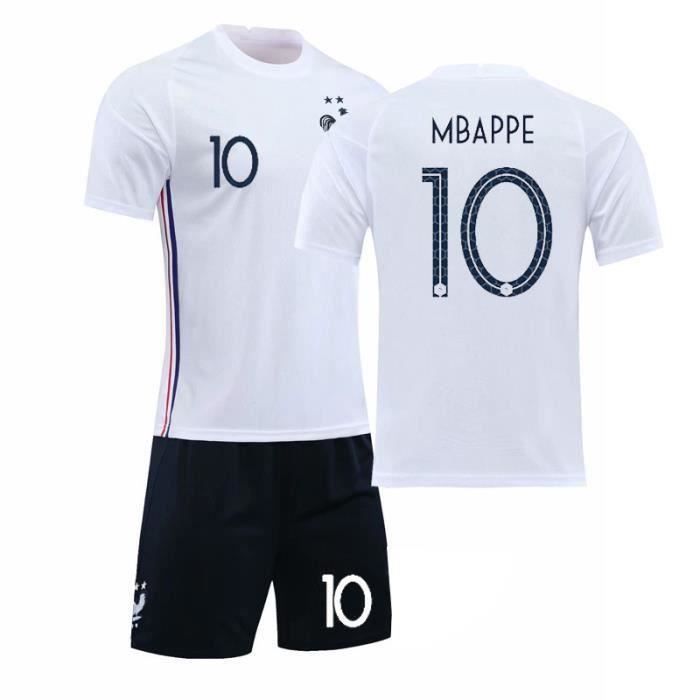 France FG Balle d'équipe 2020-21 NO.10 MBAPPE Jersey Maillot et Shorts de football Enfant