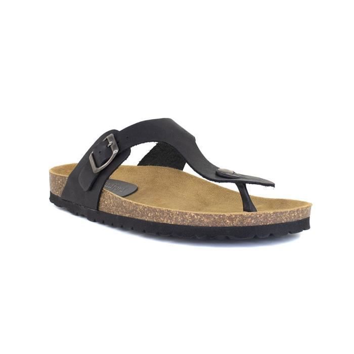 Sandale Homme J.Bradrford Cuir Noir JB-VERNE