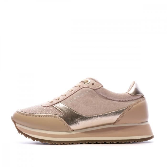 Baskets Rose Femme Tommy Hilfiger Metallic Retro