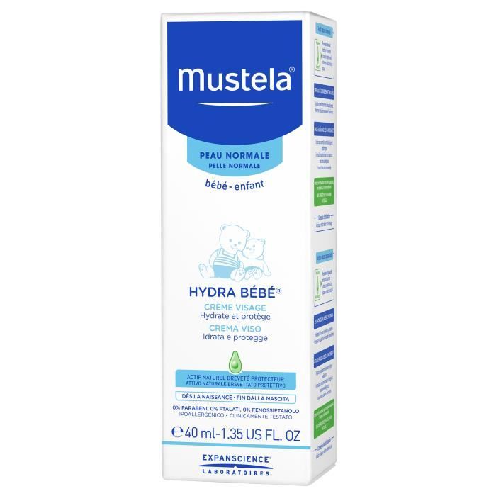 MUSTELA Crème Visage Hydra Bebe Soins de la peau 40 ml MUSTELA Crème Visage Hydra Bebe Soins de la peau 40 ml,MUSTELA,