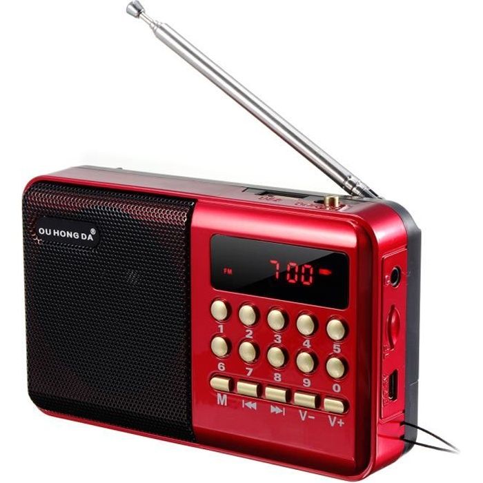 Radio FM Portable Stéréo Des Enceintes HiFi Carte Haut-Parleur Multimédia Numérique