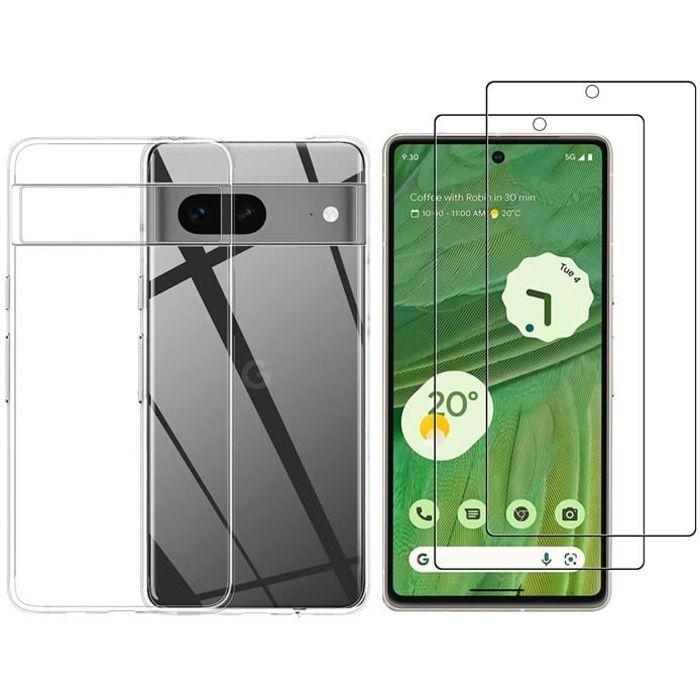 Coque pour Google Pixel 7 et 2 Verres Trempé Film Protection Ecran Phonillico®