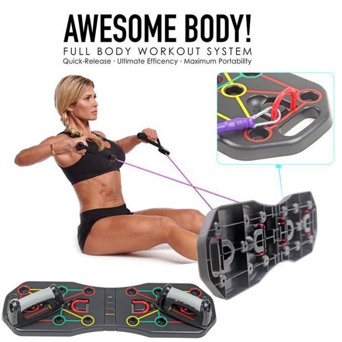 Push Up Board Amovible Portable Multifonction Sport Fitness Musculation Pectoral Latissimus Bras épaules Outil auxiliaire