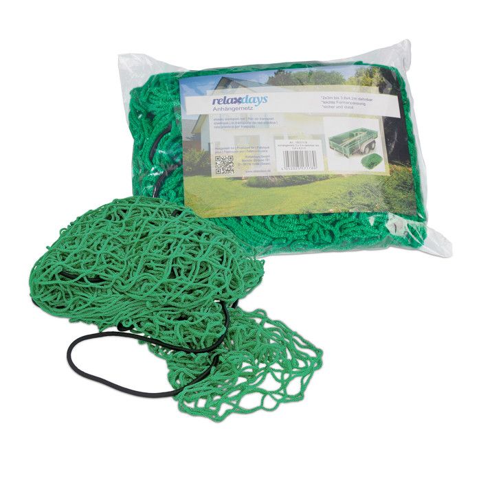 Relaxdays 10017178 Filet pour Remorque de Voiture, Vert