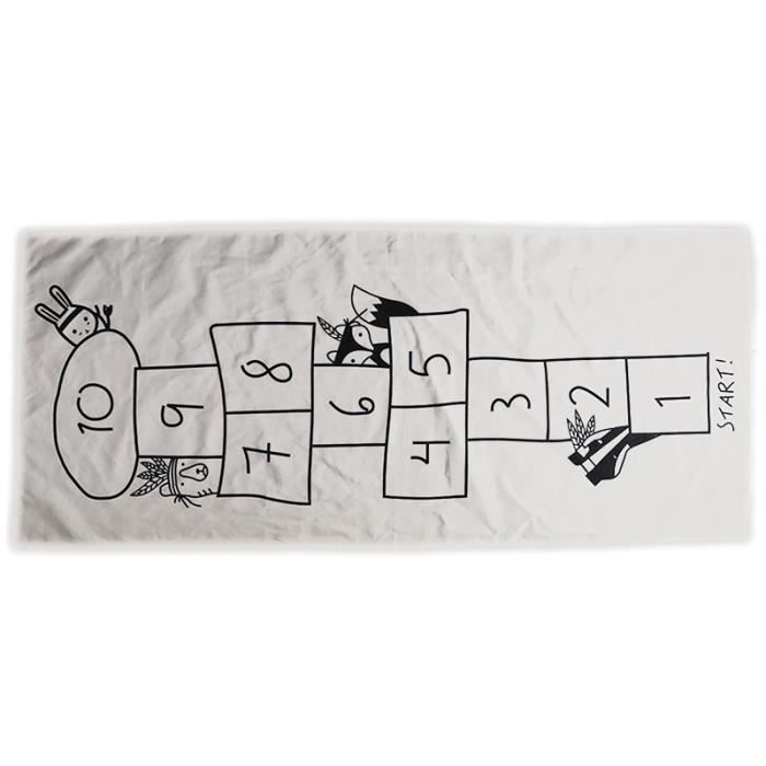BéBé Jeu de Marelle Tapis Enfants Activité Jouer Tapis de Gymnastique Impression de Bande DessinéE Enfants Infantile Aventure Tapis