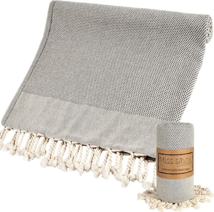 Set de 2 serviettes de sauna 80 x 200 cm, 100 % coton, serviettes de sauna XXL Set de 2 serviettes de sauna 80 x 200 cm, 100 % coton, serviettes de sauna XXL