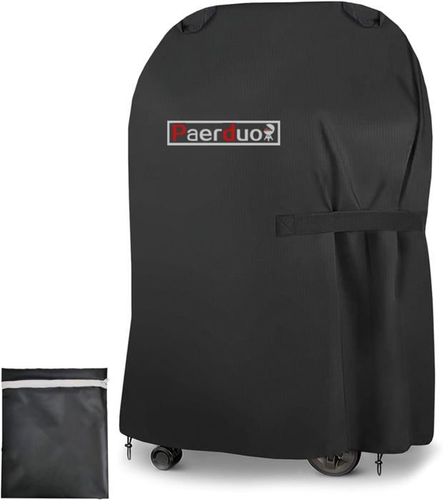 Housse De Barbecue Rond Imperméable - Tissu Oxford - Ø 70 Cm X H 96 Cm - Cordon De Serrage - Protection Extérieure