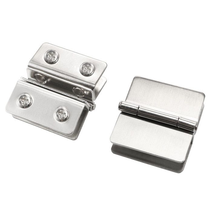 Sourcing Map Pinces Fixation étagère Verre 8 Mm – Lot De 4, Argent, Avec Vis, Pour Salle De Bain Ou Cuisine - 11