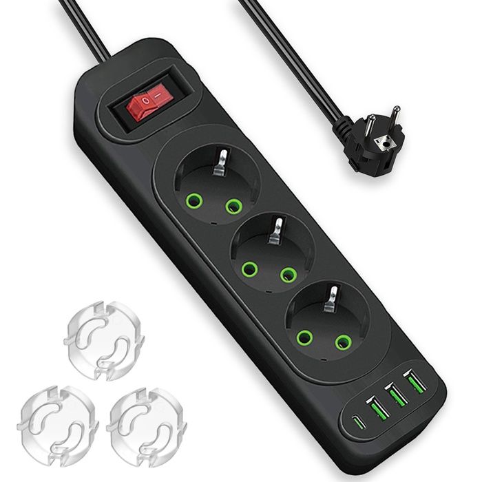 Prises électriques Kopp Malta - Lot 6 Prises - Blanc 16A 250V - Protection Renforcée