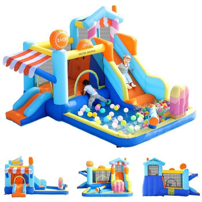 Costway – Château gonflable avec toboggan aquatique – 3 enfants – Tissu Oxford durable – Dimensions 327x392x270 cm – Gonfleur 680W inclus Costway – Château gonflable avec toboggan aquatique – 3 enfants – Tissu Oxford durable – Dimensions 327x392x270 cm – Gonfleur 680W inclus
