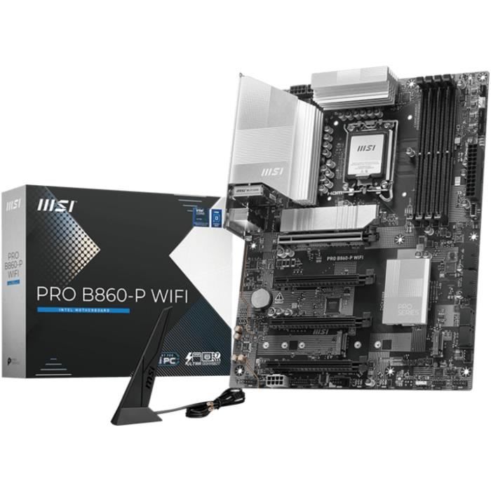 Carte mère - MSI - PRO B860-P WIFI - LGA 1851 - DDR5-SDRAM - Wi-Fi 7 - ATX