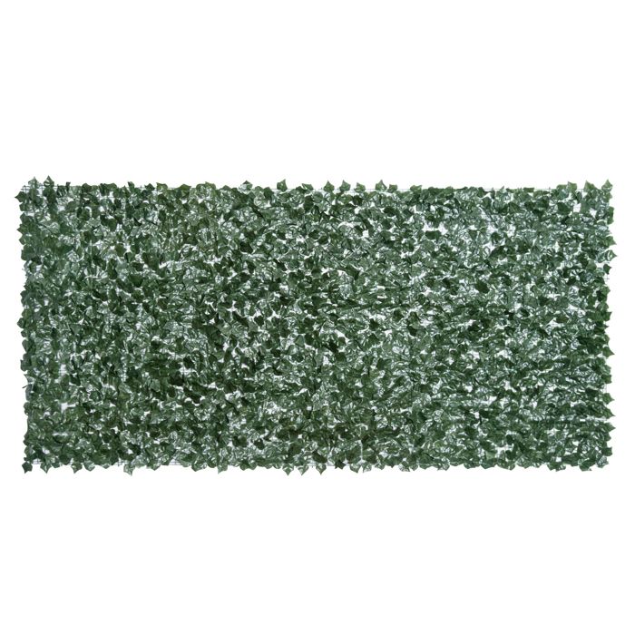 Clôture Artificielle Haie D'intimité - 30x150 Cm (2 Pièces) - Lierre Et Fleurs Violettes - Extensible, Pour Jardin, Balcon, Terrasse