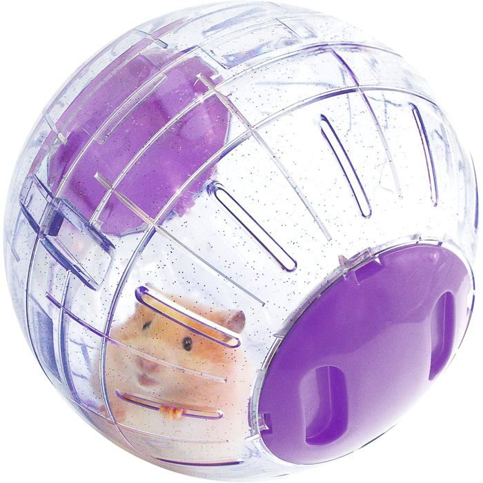 Meilleurs prix pour ®RisingFF Boule à paillettes pour hamster en bois de rose violette