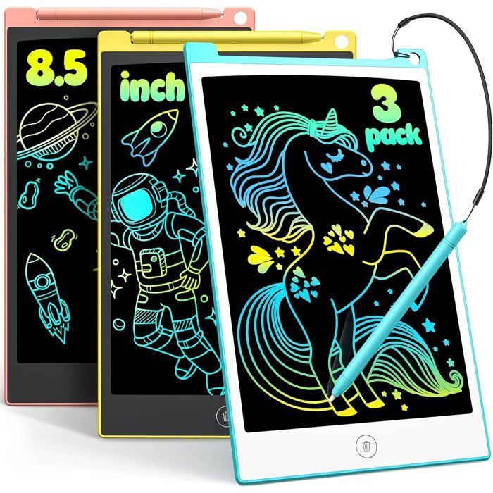 Tablette D'écriture LCD 8,5 Pouces Verte – Ardoise Magique, Légère Et étanche
