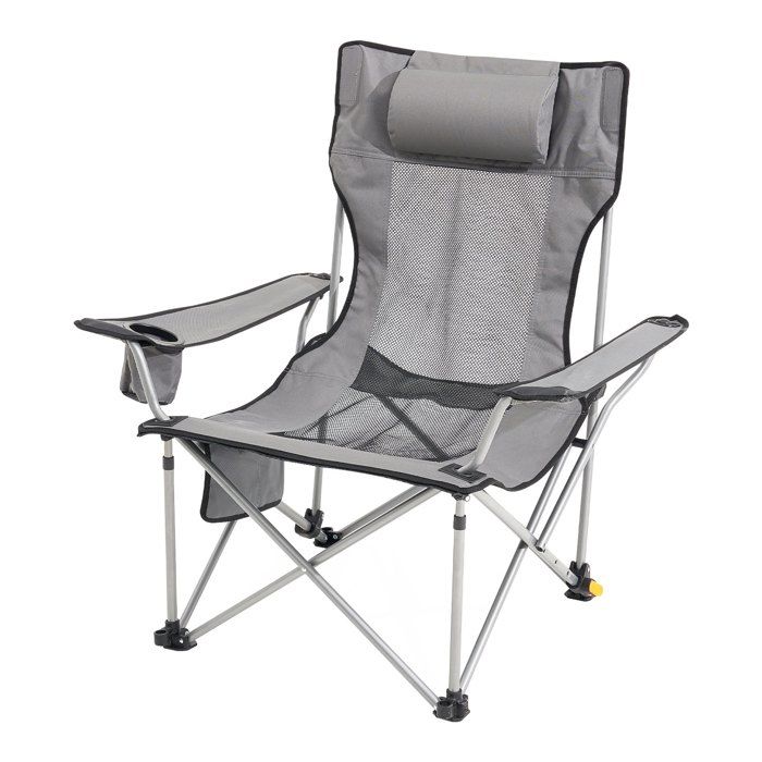 Lit De Camp Slumberjack Surdimensionné - Capacité 325 Lbs (147kg) - Gris Aluminium Pour Camping