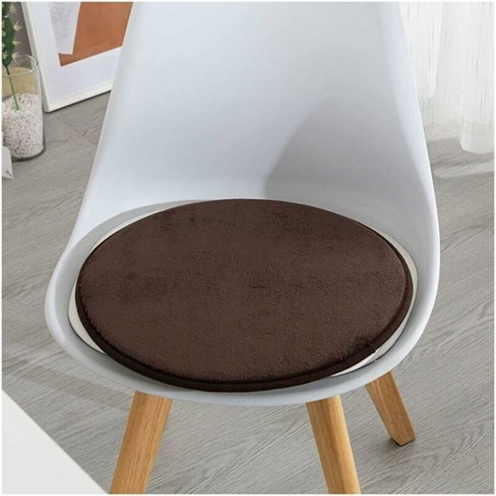 1 pièce Galette De Chaise Rond Coussin De Siège avec Mousse À Mémoire De Forme Coussin De Chaise Antidérapant Adapté A Étiquette