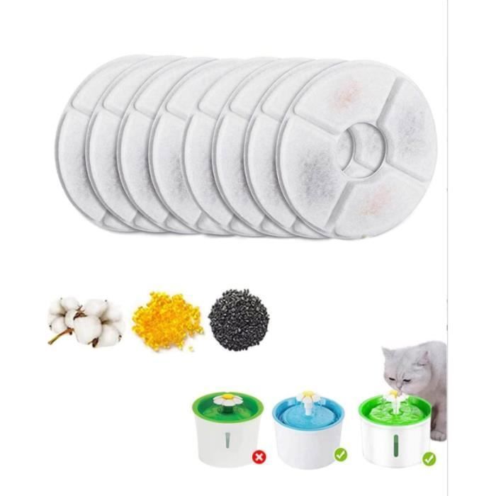 Meilleurs prix pour Filtre Fontaine Eau Chat Lot de 12 Filtres De Remplacement pour Fontaine à Eau pour Chat 1.6L/2L/2.4L Rond Filtre  FONTAINE A EAU