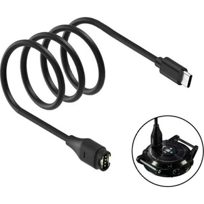 Cable recharge magnetique pour montre connectee Beline Câble USB-C pour recharger les montres Garmin 1 m noir