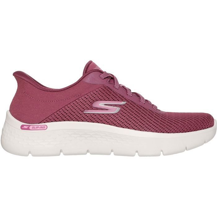 Skechers Baskets Pour Femmes En Textile Bordeaux