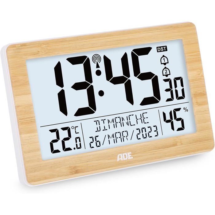 Grande horloge urale nuérique de 40,6 c avec télécoande, horloge