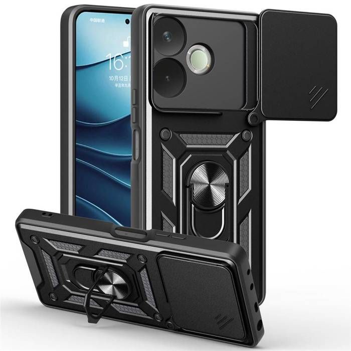 Coque pour Oppo A5 Pro 4G / 5G - housse etui rigide anti choc + film ecran - NOIR