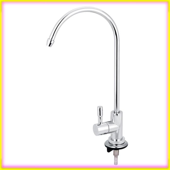 Robinet à Col de Cygne Rotatif à 360 ° Robinet de Cuisine pour évier de Camping-car Filtre à Eau Pure Adoucisseur Deau
