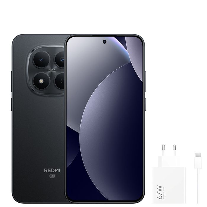 Smartphone - XIAOMI - REDMI Note 15 Pro 5G - 12 Go RAM - 512 Go - HyperCharge 67W - Adaptateur inclus - Noir