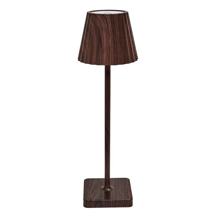 Lampe - HOME DECO FACTORY - Rechargeable USB - Bois foncé