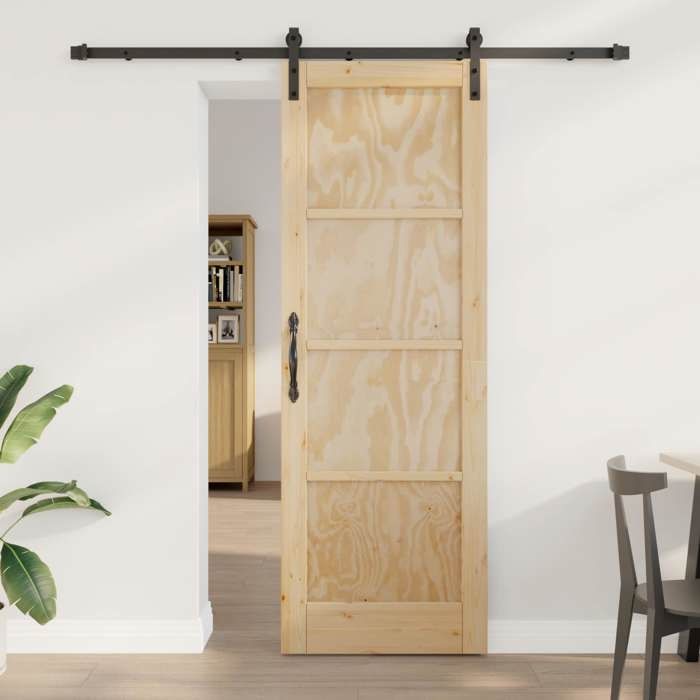 vidaXL Porte coulissante Naturel et 73 5 x 211 cm