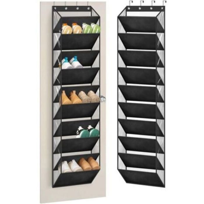 Range-chaussures à 10 niveaux pour placard avec grandes poches profondes pour ranger les bottes à la porte
