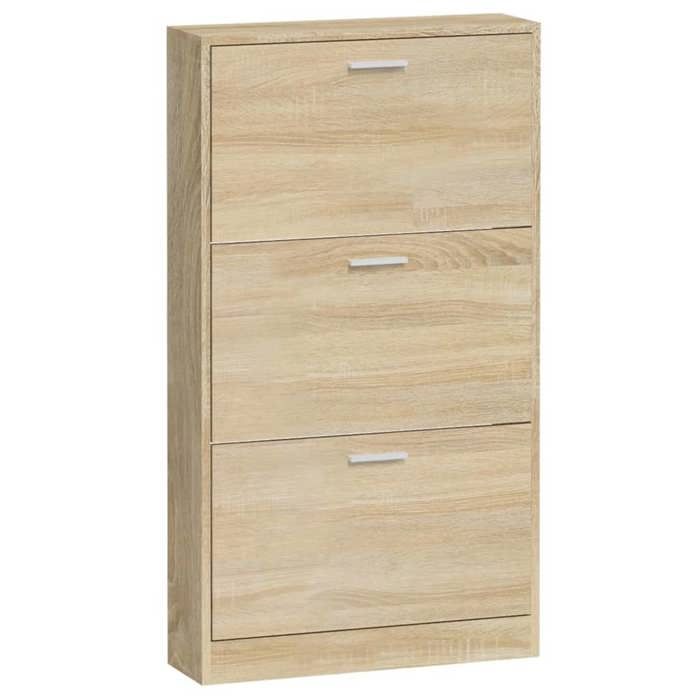 Armoire à chaussures Chêne 59x17x108 cm Bois dingénierie_2 ans garantie_50164