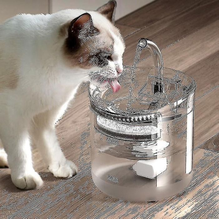 Fontaine à eau automatique pour chat et chien - 2L - Plastique haute qualité - Ultra silencieuse - Modes de débit oxygéné et robinet