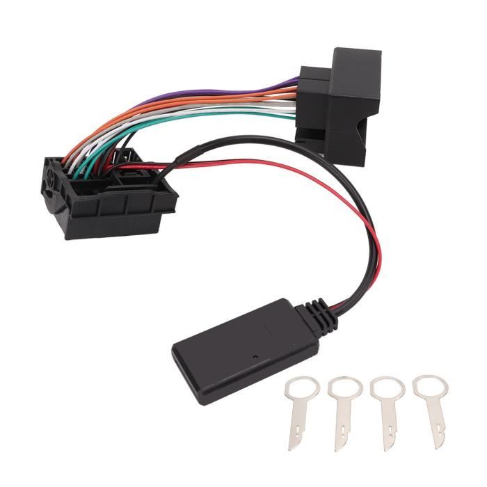 Keenso Chargeur AUX Câble Adaptateur, Câble De Transmission De Données Des Véhicules à Moteur, Audio D'Interface Musique AMI MMI USB 3.5mm Câble