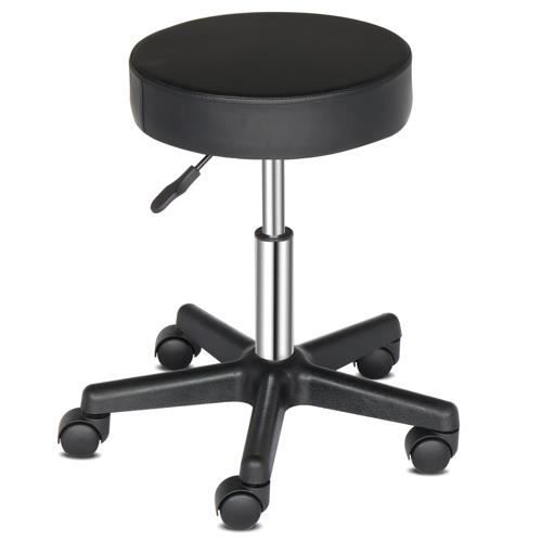 Tabouret pivotant 360 degrés - ALIGHTUP - noir en cuir PU - capacité de charge 330lb Tabouret pivotant 360 degrés - ALIGHTUP - noir en cuir PU - capacité de charge 330lb