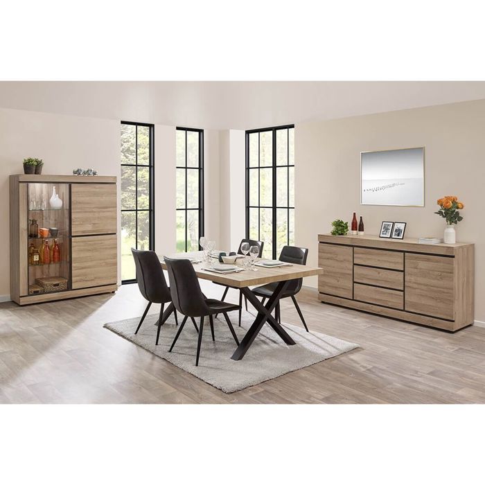 MASSIRE - Ensemble Séjour avec Table 170cm MASSIRE - Ensemble Séjour avec Table 170cm
