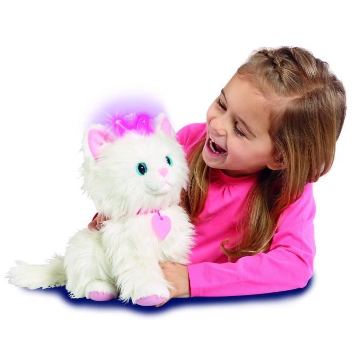 Animagic Animagic 4300 Mon Chaton Sparkle Ronronne Et Miaule Nœud Lumineux Et Paillete Peluche Chat 24cm 4300 Multi Cdiscount Jeux Jouets