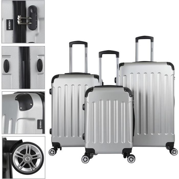 Arebos Kosmetikkoffer | 26L | inkl. Tragegurt | 13 Fächer | Aluminium | inkl. Schloss & Schlüssel | ausklappbare Etagen | individuelle Einteilung durch 8 Trennwände | 39 x 36 x 23 cm | Pink Arebos Kosmetikkoffer | 26L | inkl. Tragegurt | 13 Fächer | Aluminium | inkl. Schloss & Schlüssel | ausklappbare Etagen | individuelle Einteilung durch 8 Trennwände | 39 x 36 x 23 cm | Pink