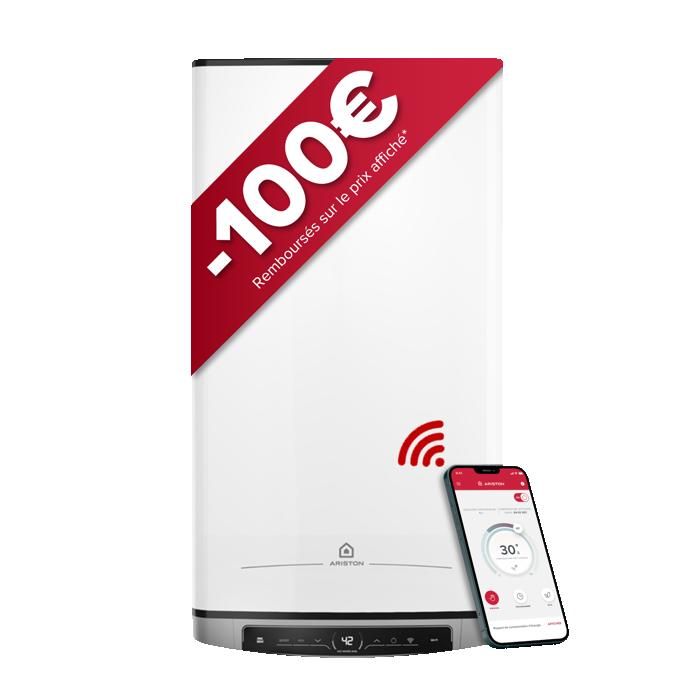 Chauffe-eau électrique plat 65L – Ariston VELIS EVO DUNE DRY WiFi – 25% dÉconomie dÉnergie – Intelligent & Connecté