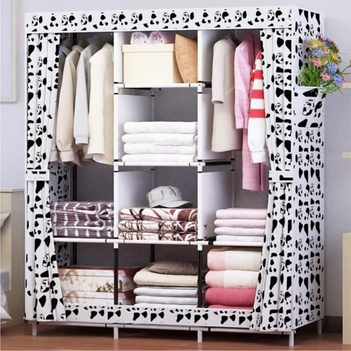 CXVBVNGHDF Armoires en Toile Armoire en Tissu Armoire de Rangement