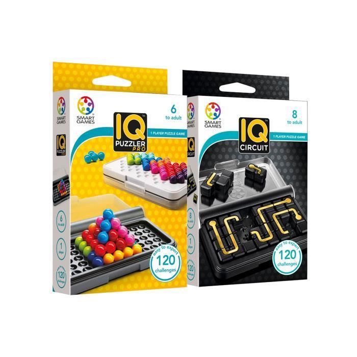 IQ Puzzler Pro + IQ Circuit - Jeux De Logique - Puzzle enfant - Jeux Educatif 8 Ans - Jeux De Société Enfant - 240 défis