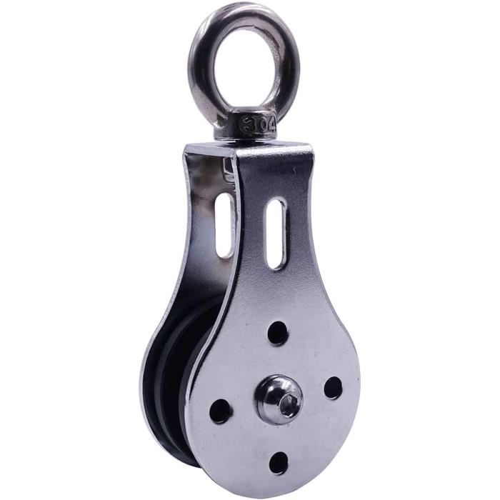 Lot De 2 Connecteurs De Câble Métallique Pour Machines à Poulie – Acier Inoxydable, Butée En Caoutchouc – Compatible Câbles 5 à 6 Mm – Fitness