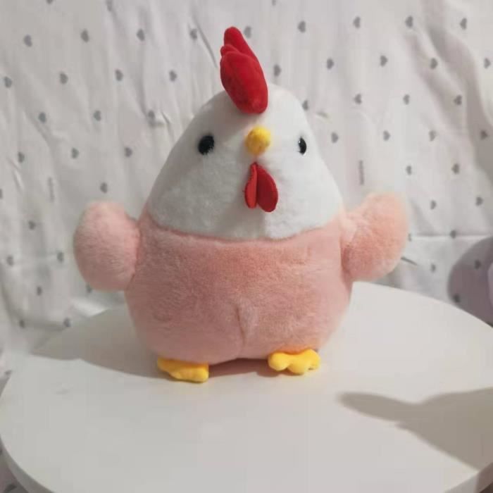 Jouet Musical en peluche de poulet pondant des œufs, dessin animé