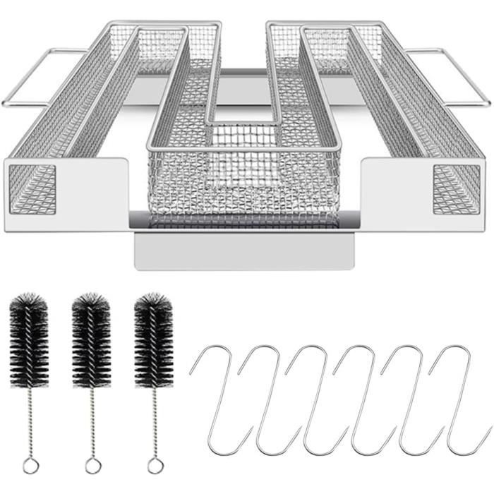 Générateur De Fumée Froide Inox Labyrinthe M – 5 à 20h Fumage – Brosse & Crochets Inclus – Viande Poisson Fromage