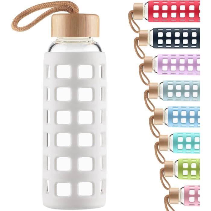 Pot avec couvercle 2,1 L Brad en Verre Transparent Bambou Naturel Pot avec couvercle 2,1 L Brad en Verre Transparent Bambou Naturel