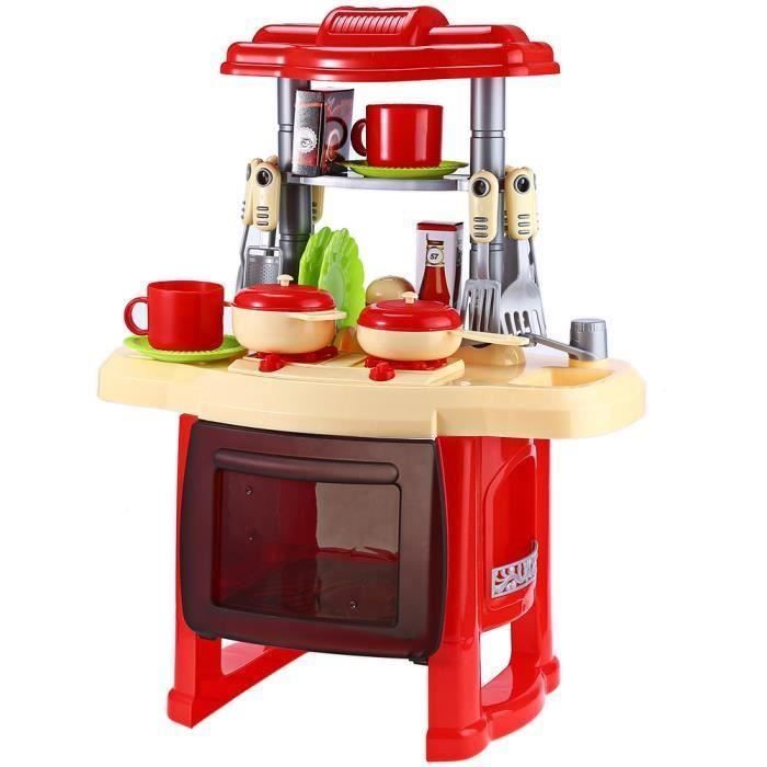 Cuisine Jouet Pour Enfant Avec Réfrigérateur Et Four - Simulation Réaliste, Plastique Sûr, Nombreux Accessoires Inclus