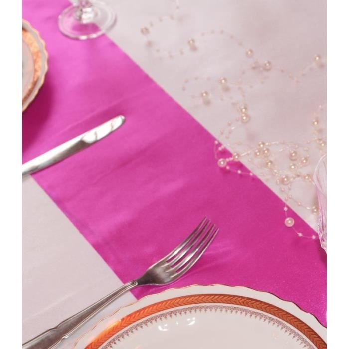 Chemin De Table Fuchsia Achat Vente Pas Cher