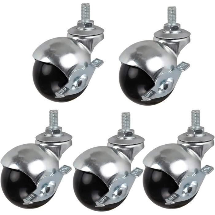 Roulement 360 Degrés VIDSTW Lot De 16 Roulettes Meubles Adhésives - Rotation 360° - Capacité 100kg - Blanc Roulettes Adhésives 16 Pieces