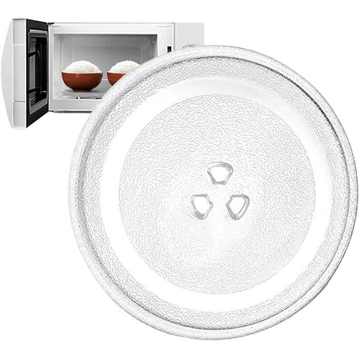 Plateau Tournant Micro-ondes Universel 24,5 Cm - Verre Résistant - Facile à Nettoyer Et Passe Au Lave-vaisselle