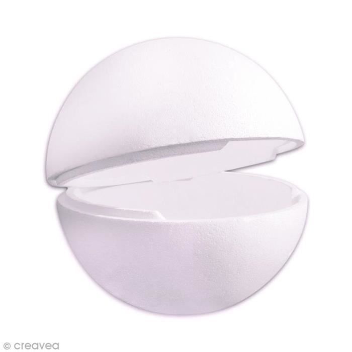 Lot De 10 Demi-Sphères En Polystyrène 5 Cm - Boules Mousse Blanches Pour Bricolage, Décorations Et Loisirs Créatifs