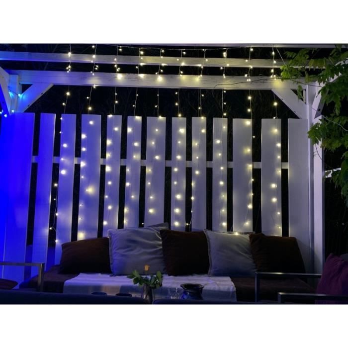 200 Leds Rideau Lumineux 6,6 X 4,9 Pieds LED Avec 8 Modes, IP65 USB Rideau Lumineux Étanche Pour Mariage Chambre Mur Noël | Votre Wishlist Sur